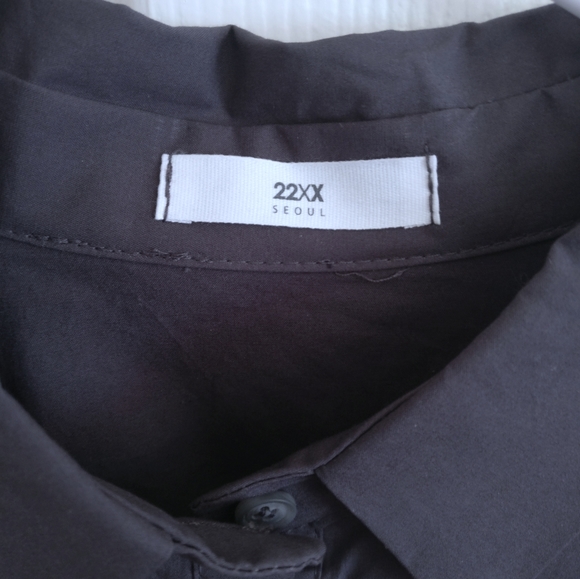 Half Placket Crisp Cotton Shirtdress with Tie Waist, S - Picture 7 of 7